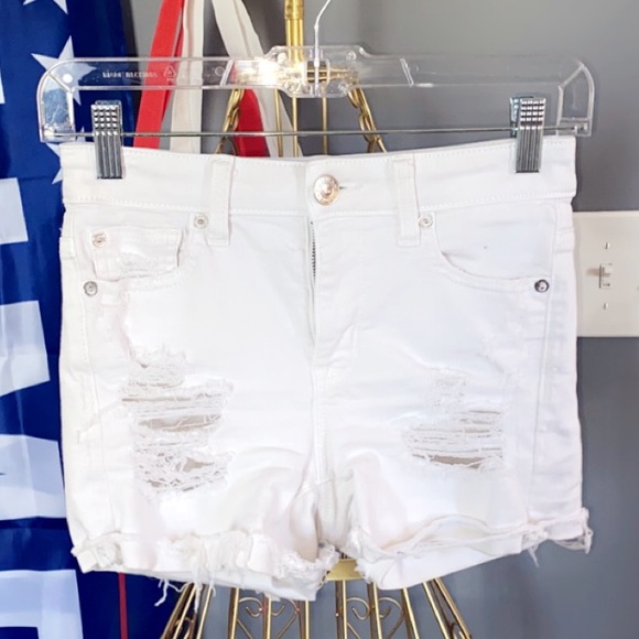 American Eagle White Denim Shorts - Picture 3 of 7